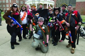 Youngstown State University Humans versus Zombies players (above) went down to Ohio University to participate in an invitational. This weekend, YSU’s Urban Gaming Club will host its own invitational here at YSU.