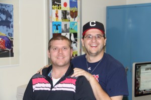 (from left to right) Dustin Livesay and Joe Catullo Jr. pose for a possible sequel to Step Brothers.